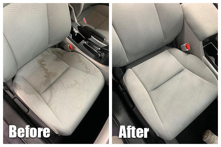 Seat cleaning before and after Columbus Ohio